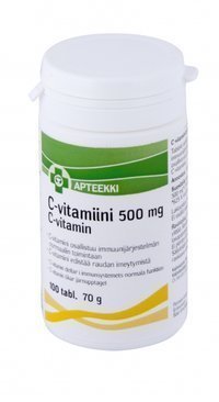 Apteekki C-vitamiini 500 mg 100 tablettia