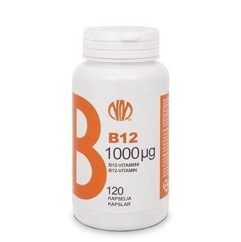 B-12 Vitamiini 1000 µg 120 kasvikapselia.
