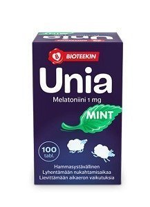 Bioteekin Unia Mint Melatoniini 1mg 100 tablettia