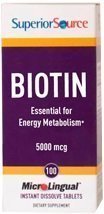 Biotin 5000 mcg 100 tablettia