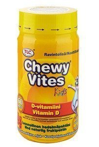 Chewy Vites Nalle D-vitamiini 10 µg