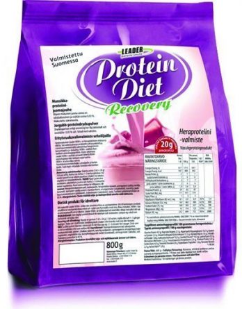 Leader Protein Diet Recovery Mansikanmakuinen 800 g