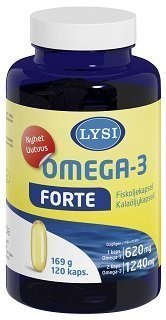 Lysi Omega-3 Forte kalaöljy 120 kapselia