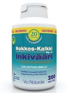 Nokkos-Kalkki-Inkivääri + vihersimpukka 200 tabl.