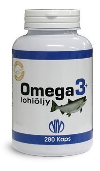 Omega 3+ Lohiöljy 280 kapselia