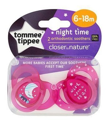 Tommee Tippee Closer To Nature Night Time Sugnapp (6-18 Mån) 2 kpl