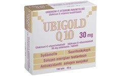 Ubigold Q10 30 mg + E-vitamiini 150 tabl.