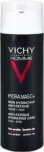 Vichy Homme Hydra Mag C+ Kasvo- Ja Silmänympärysvoide 50 ml