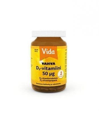 Vida D3-vitamiini 50 µg 100 kaps.