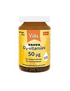 Vida Vahva D3-vitamiini 50 µg 100 kaps