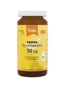 Vida Vahva D3-vitamiini 50 µg 200 kaps