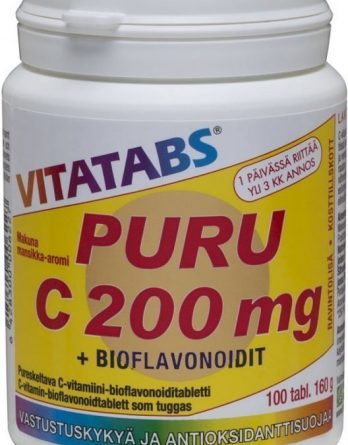 Vitatabs Puru C 200 mg + bioflavonoidit 100 tabl.